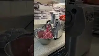 Grinding chicken wings into dog food #shorts #canecorso