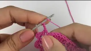 Crochet for LEFTHANDED. Picot on half double crochet