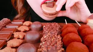 Chocolate Dessert Party, Mochi Macaron Eating Show, ASMR 2 x Speed Video @LESA_ASMR 