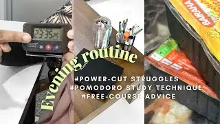 Evening Study Vlog | Power cut struggles and productive sessions