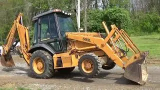 Case 580 L Series 2 4x4 backhoe with extendahoe and cab