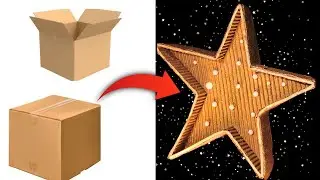 Beautiful Star making with waste cardboard box🤩⭐ | DIY with waste cardboard for Christmas decoration