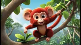 Uakari Faces Go Grin Grin Grin | Английская детская песенка | Детские песни | Музыка для малышей
