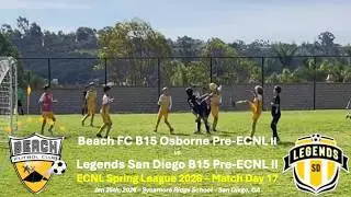 Legends FC San Diego B15 Pre-ECNL II (ECNL Spring 2026) - Jan 25, 2026