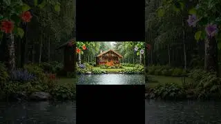 Cozy Floral Cabin Near River &ndash; Relaxing Sounds for Meditation & Deep Sleep #shorts #viral