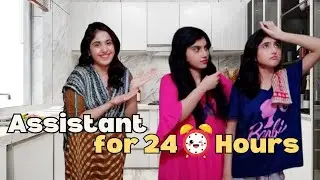 Noor Assistant for 24 hours Challenge😲😂| Jacob and ELISHAH #familyvlog #24hourschallenge  #challenge