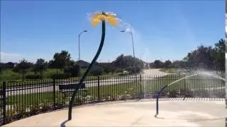 Palm Tree splash pad play ground water feature  made in USA