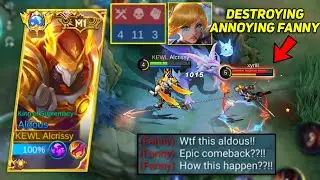 THIS IS HOW TO PUNISH AND DESTROY INVADER FANNY! NEW ROTATION! ALDOUS BEST BUILD 2023 - MLBB