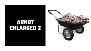 ARNOT Enlarged 2-Wheel Wheelbarrow, Easy Loading and Dumping Garden Cart, Heavy Duty Utility Wagon