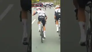 Don&rsquo;t try this at home 🙈❌ Nils politt attempts to remove some debris from Jan Christen's rear mech!