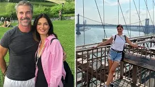 Alessia Mancini e Flavio Montrucchio a New York con i figli