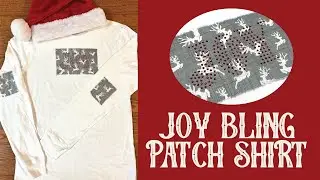 JOY Christmas Shirt  | Festive Bling on a Shirt