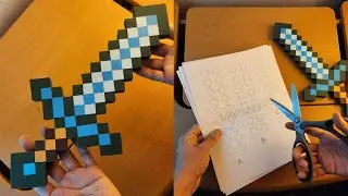How to make a Minecraft Sword out of Cardboard - DIY Diamond Sword