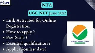 NTA UGC NET June 2023 || Link Activated for Online Registration || APPLY NOW ||