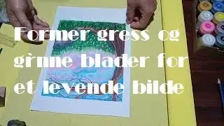 Former gress og gr&oslash;nne blader for et levende bilde