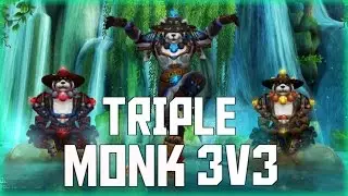 WoW Legion Windwalker Monk PvP | Triple Monk 3v3 Arena!