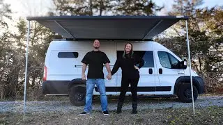 How to install an awning and insulate on a Promaster van build
