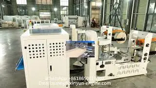 Auto 2 napkin paper folding machine +1 serviette tissue packing machine production line