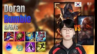 Doran Top Rumble vs Gragas lol KR solo rank Full Game 16.1 | 도란 럼블 vs 그라가스