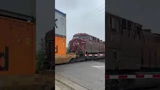 Here&rsquo;s CPKC 113 rolling through Alliston Ontario with 8717 taking the lead #train #cp #railway