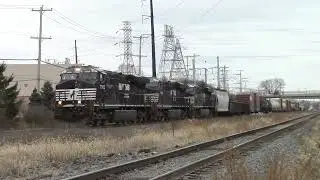 20141218 December 18 2014 NS 14G with ES44DC 7703 ES44AC 8048 and 8057 CP King NS Morrisville Line