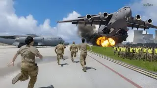 Venezuela Shocked! Female US Air Force C-17 Pilot Makes Emergency Takeoff at Full Speed