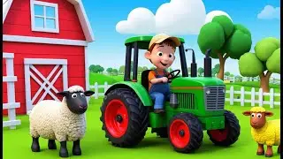 Farmer Sheep Builds a Toy Tractor 🐑🚜 | Funny Farm Song & Nursery Rhymes for Kids