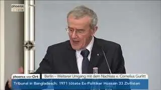 Fall Gurlitt: Pressekonferenz mit Sch&auml;ublin & Gr&uuml;tters zum Umgang mit dem Nachlass am 24.11.2014