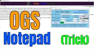 .Dxt Ostia Global Service (OGS) Notepad App Auto Typing Trick...Contact - 8767325106