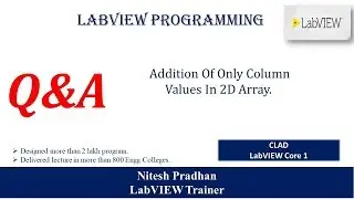 Addition of only column values in 2D array | LabVIEW CLAD