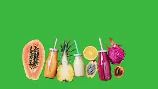 GREEN SCREEN FRUIT & SMOOTHIES  STILL IMAGE NO SOUND  HD | CHROMA KEY GRAPHICS ANIMATION