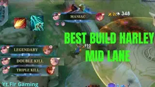 MANIAC!!!! HARLEY  NEW BUILD DAMAGE  | #mobilelegend #mlbb #mobilelegends  #harleymlbb #newbuild