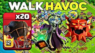 TH17 Fireball Rocket Balloon with Warden Walk - Wreaks Battle Ranked Legend Base's!