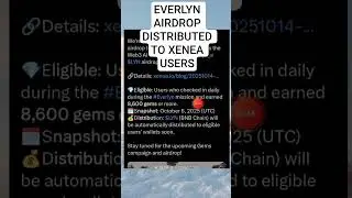 РАСПРОСТРАНЕНИЕ EVERLYN AIRDROP на кошельке Xenea Готово #шорты