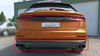 Audi Q8 4M S-Line | Heck Diffusor Umbau auf SQ8 | Endrohre in schwarz