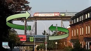 Doppelter Bahnverkehr a.d. Rendsburger Hochbr&uuml;cke: Kreuzungspunkt mit BR 112, 648, Hectorrail, ...