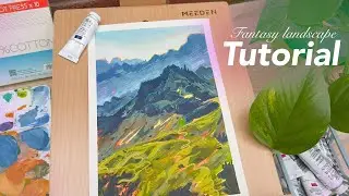 FANTASY STYLE Landscape Painting ★ ft MEEDEN