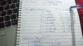 Rightmost Derivation with the help of CFG