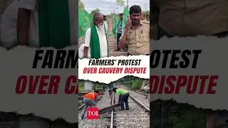 Cauvery water dispute: Tamil Nadu farmers&rsquo; association holds protest on railway track in Trichy