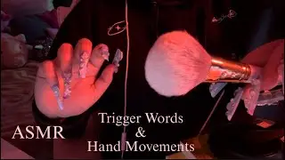 ASMR | Trigger Words w/ Hand Movements, Face Brushing & Mic Brushing