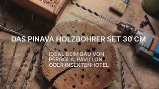 Pinava&reg; Holzbohrer Set lang 7tlg [Stabile Holz-Spiralbohrer, extra lang] 30cm Balkenbohrer &Oslash;4-12mm
