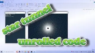 Unrolled Star Tunnel   How Demo Effects work - PlayBASIC   Source Code    (2024-09-13 )