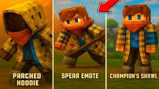 FREE Cosmetics in Minecraft Bedrock 🎁 Riders of Chaos 1.21.11 &mdash; Champion Shawl, Hoodie & Spear!