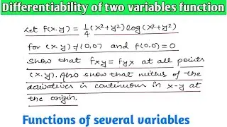 #3 Partial derivatives of higher order | Partial derivatives of higher order Examples