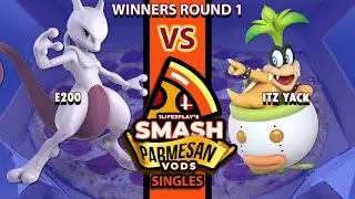 Smash Parmesan 11 | Winners Round 1| E200 [Mewtwo] vs Itz Yack [Iggy]