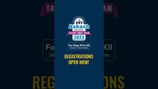 The much awaited Aakash National Talent Hunt Exam is here! Register today