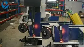Automatic hydraulic cylinder oil port welding machine