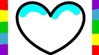 Heart drawing for kids| Shapes drawing for beginners| Shapes Tracing easy 