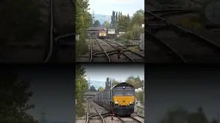 DRS & DB Class 66&rsquo;s | UK FREIGHT TRAINS | #train #railway #locomotive #shorts #freight