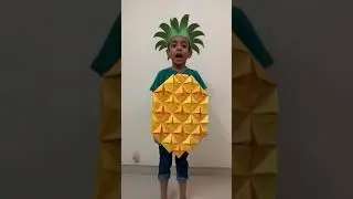 Fancy dress as a Pineapple | all handmade props | easy fancy dress ideas | #shorts #youtubeshorts